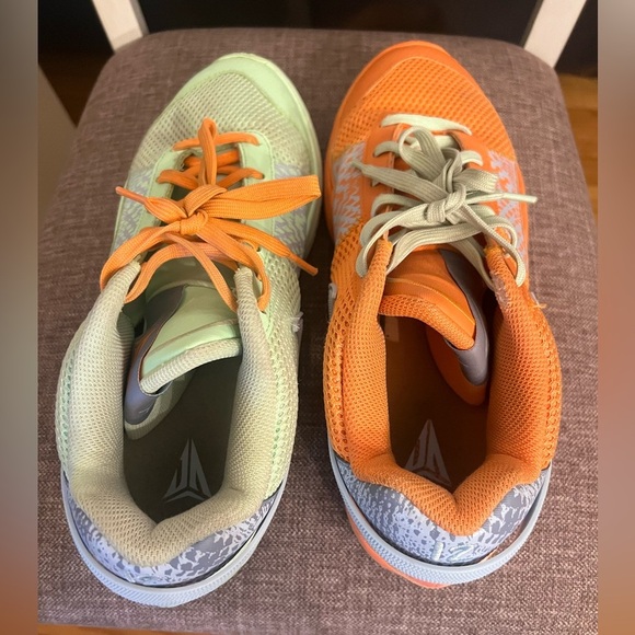 THE MISMATCHED NIKE JA 1 “BRIGHT MANDARIN/VAPOR GREEN Size 12 - Picture 4 of 7